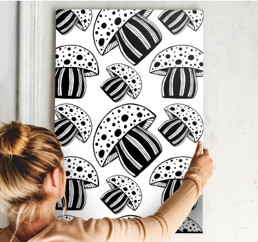 Quadro de peixes com motivo de cogumelos - TenStickers