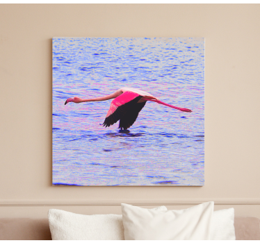 Quadro de peixes flamingo em voo - TenStickers