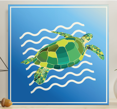 Quadro de peixes nado da tartaruga marinha - TenStickers