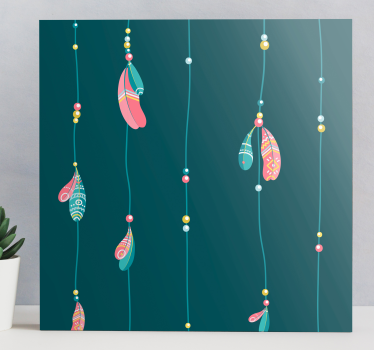 Quadro de penas com design decorativo de penas - TenStickers