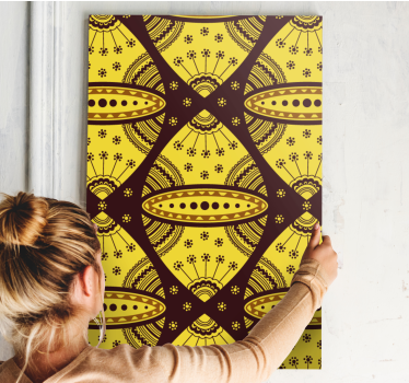 Quadro decorativo abstrato arranjo geométrico - TenStickers