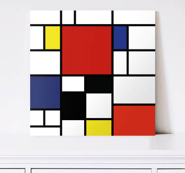 Quadro decorativo abstrato blocos de cores geométricos - TenStickers