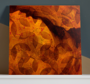 Quadro decorativo abstrato com padrões de folhas intricados - TenStickers