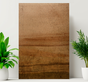 Quadro decorativo abstrato em tela texturizada terrosa - TenStickers