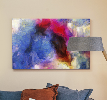 Quadro decorativo abstrato formas fluídas vibrantes - TenStickers