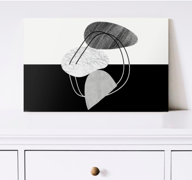Quadro decorativo abstrato fusão de formas geométricas - TenStickers