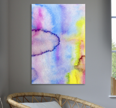 Quadro decorativo abstrato misturas coloridas em aquarela - TenStickers