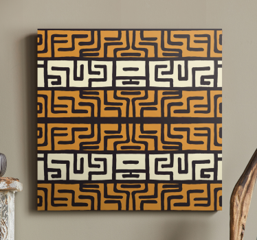 Quadro Decorativo abstrato Padrão abstrato de estilo africano - TenStickers