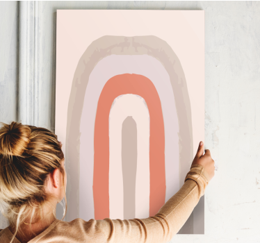 Quadro decorativo abstrato padrão de arcos suaves - TenStickers