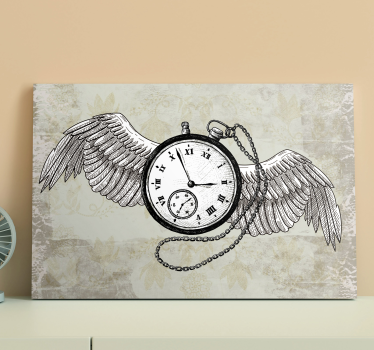 Quadro decorativo abstrato relógio voador - TenStickers