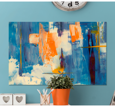 Quadro Decorativo abstrato Respingo de tinta nórdica - TenStickers