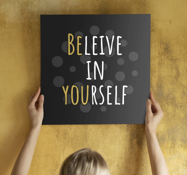 Quadro com letras acredite em si mesmo - TenStickers