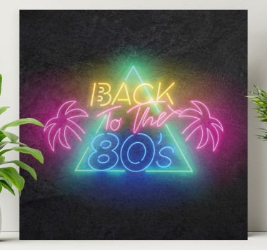 Quadro com letras frase neon retrô - TenStickers