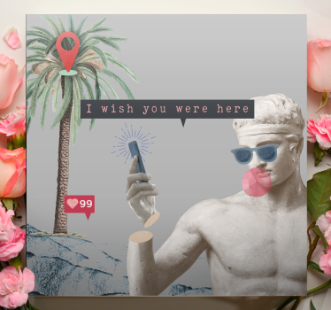 Quadro com letras você queria estar aqui - TenStickers