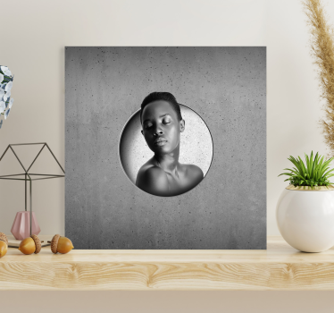 Quadro Decorativo com nome Em concreto bruto personalizável - TenStickers