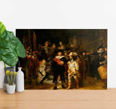 Quadro de arte a Noite de Rembrandt é uma pintura a óleo de Rembr - TenStickers