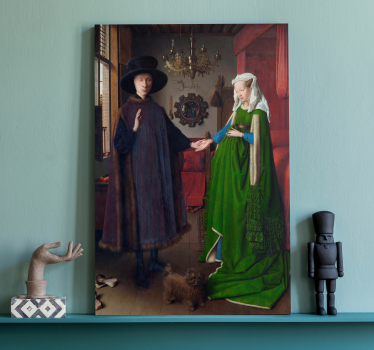 Quadro de arte a pintura Retrato Arnolfini - TenStickers