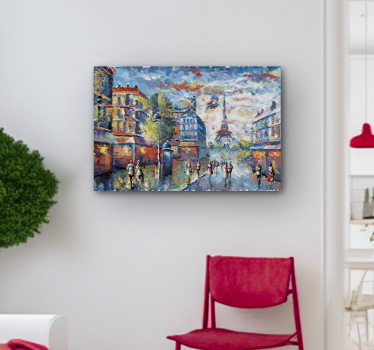 Quadro Decorativo de arte Arte boêmia de paris estilo aquarela - TenStickers