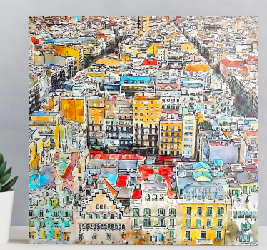 Quadro Decorativo de arte Arte vistas barcelona - TenStickers