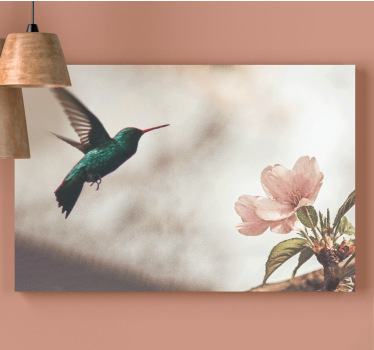 Quadro Decorativo de arte Conjunto de vetores de flores e pássaro - TenStickers
