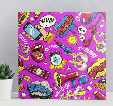 Quadro Decorativo de arte Desenho animado brilhante - TenStickers