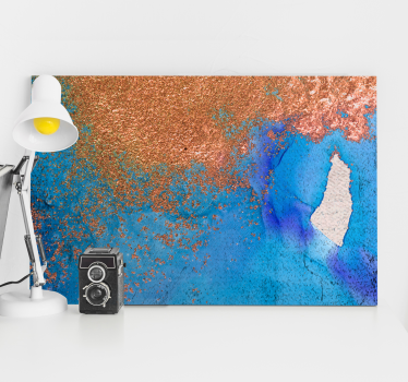 Quadro Decorativo de arte Efeito ombre texturizado com ouro - TenStickers