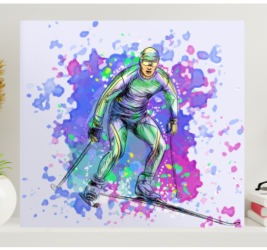 Quadro Decorativo de arte Esquiar legal - TenStickers