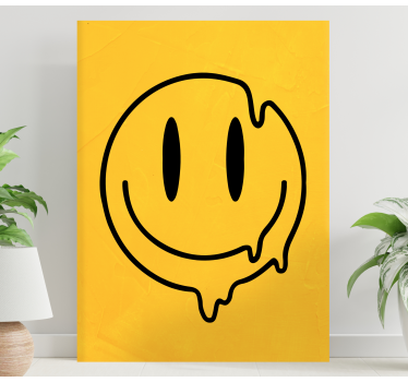 Quadro Decorativo de arte ícone smiley líquido - TenStickers