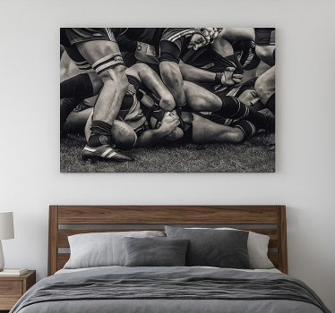 Quadro de arte jogadores de rúgbi - TenStickers