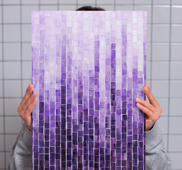 Quadro Decorativo de arte Padrão de blocos de efeito ombre - TenStickers