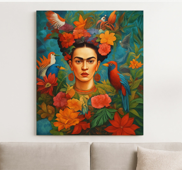 Quadro de arte pássaros exóticos de frida kahlo - TenStickers