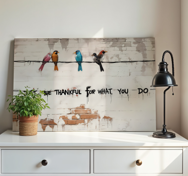 Quadro de arte pássaros sentados - TenStickers