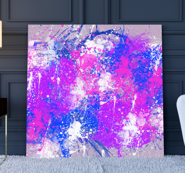 Quadro Decorativo de arte Respingo de cores da arte abstrata - TenStickers