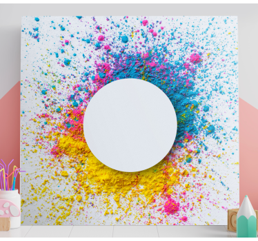 Quadro Decorativo de arte Respingo do círculo - TenStickers