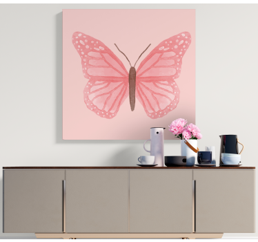 Quadro Decorativo de borboletas Borboletas rosa - TenStickers