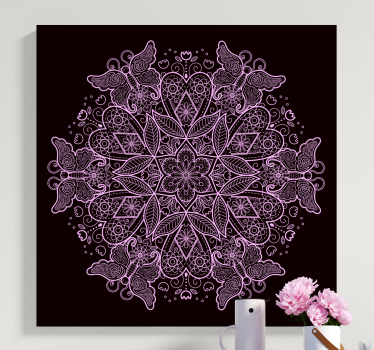 Quadro Decorativo de borboletas Mandala de borboleta - TenStickers