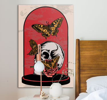 Quadro Decorativo de borboletas O tempo voa borboleta - TenStickers