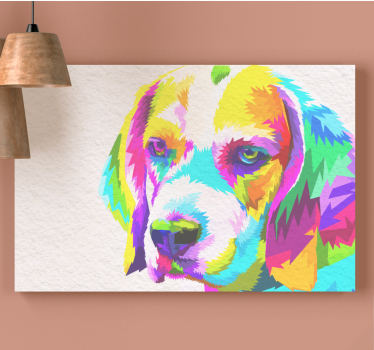 Quadro Decorativo de cães Beagle aquarela - TenStickers