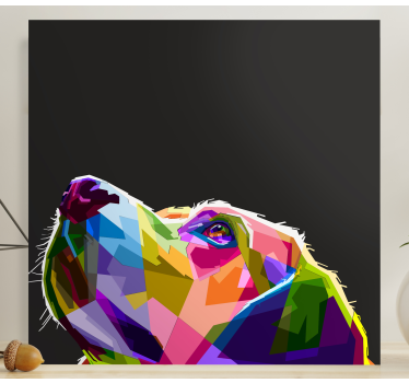 Quadro Decorativo de cães cão arco-íris - TenStickers