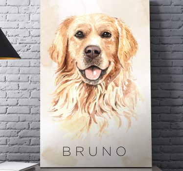 Quadro Decorativo de cães cão dourado - TenStickers