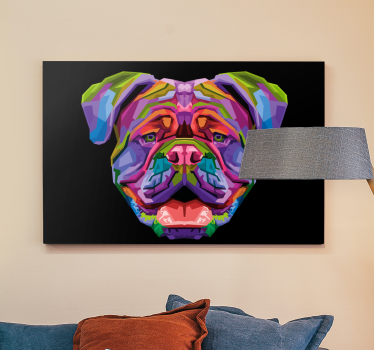 Quadro Decorativo de cães cão moderno totalmente colorido - TenStickers