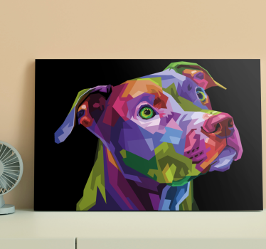 Quadro Decorativo de cães Pitbull moderno multicolor - TenStickers