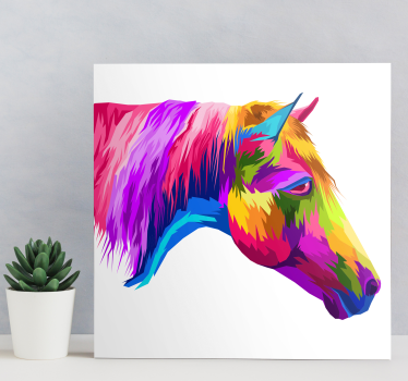 Quadro Decorativo de cavalos Cavalo multicolorido - TenStickers