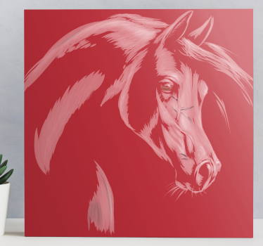 Quadro Decorativo de cavalos Tom vermelho - TenStickers