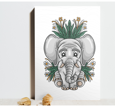 Quadro de elefantes design de elefante brincalhão - TenStickers