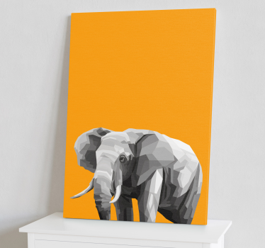 Quadro Decorativo de elefantes Elefante geométrico - TenStickers