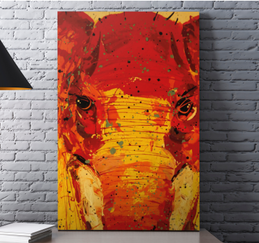 Quadro de elefantes retrato vibrante de elefante - TenStickers