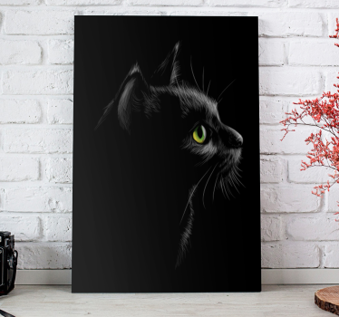 Quadro Decorativo de gatos Preto - TenStickers