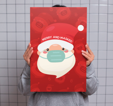 Quadro Decorativo de natal Alegre e mascarado - TenStickers