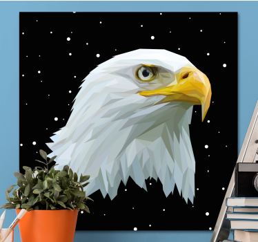Quadro Decorativo de pássaros Animais geométricos águia poderosa - TenStickers